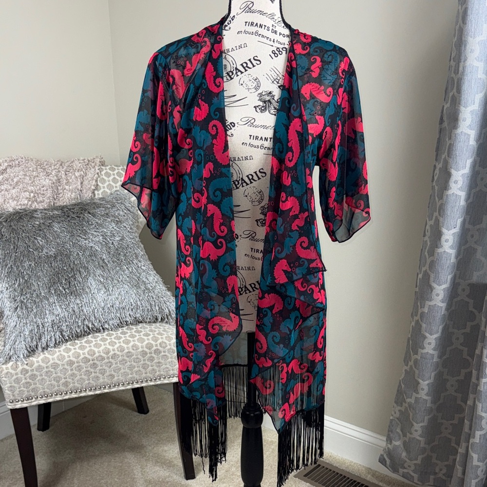 Seahorse Kimono with Fringe